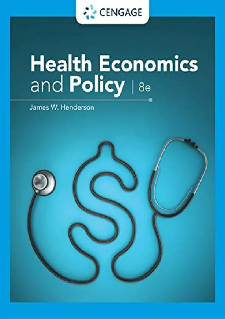 read ebook pdf health economics and policy