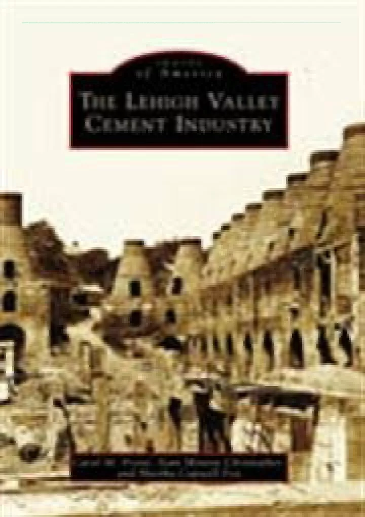 download pdf the lehigh valley cement industry