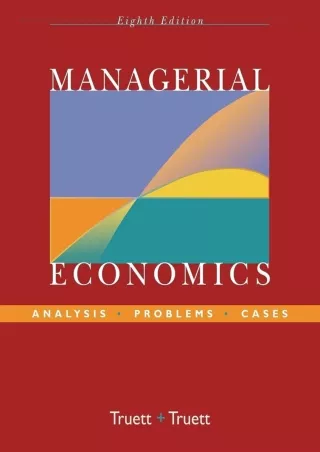 [PDF READ ONLINE]  Managerial Economics: Analysis, Problems, Cases