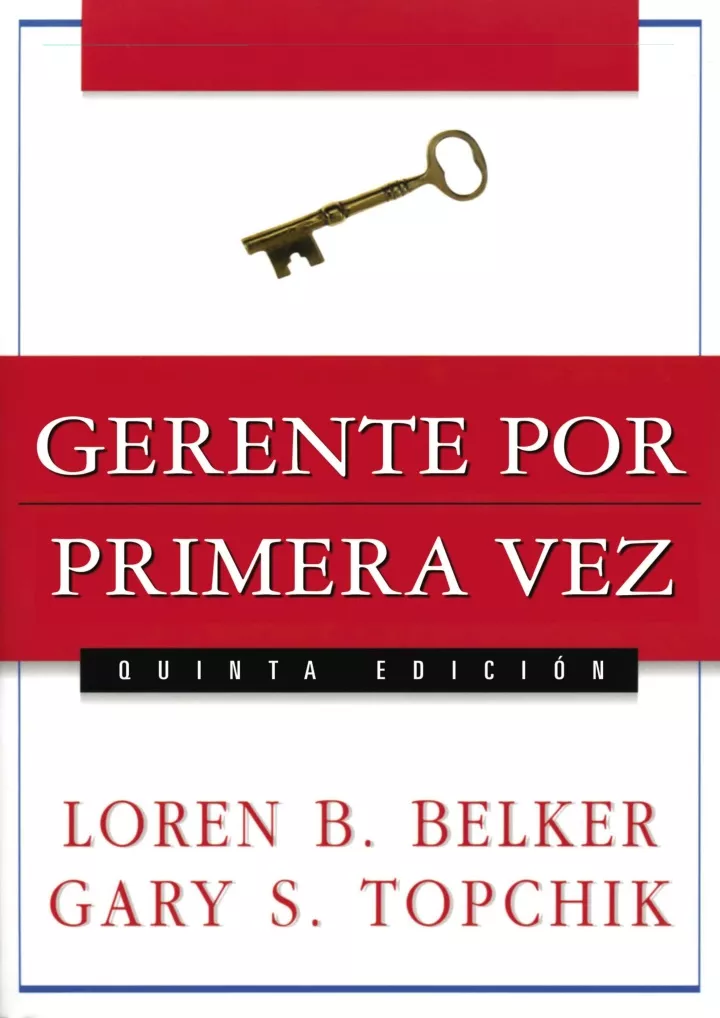 read download gerente por primera vez spanish