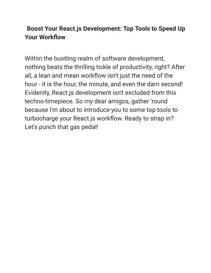 boost your react js development top tools