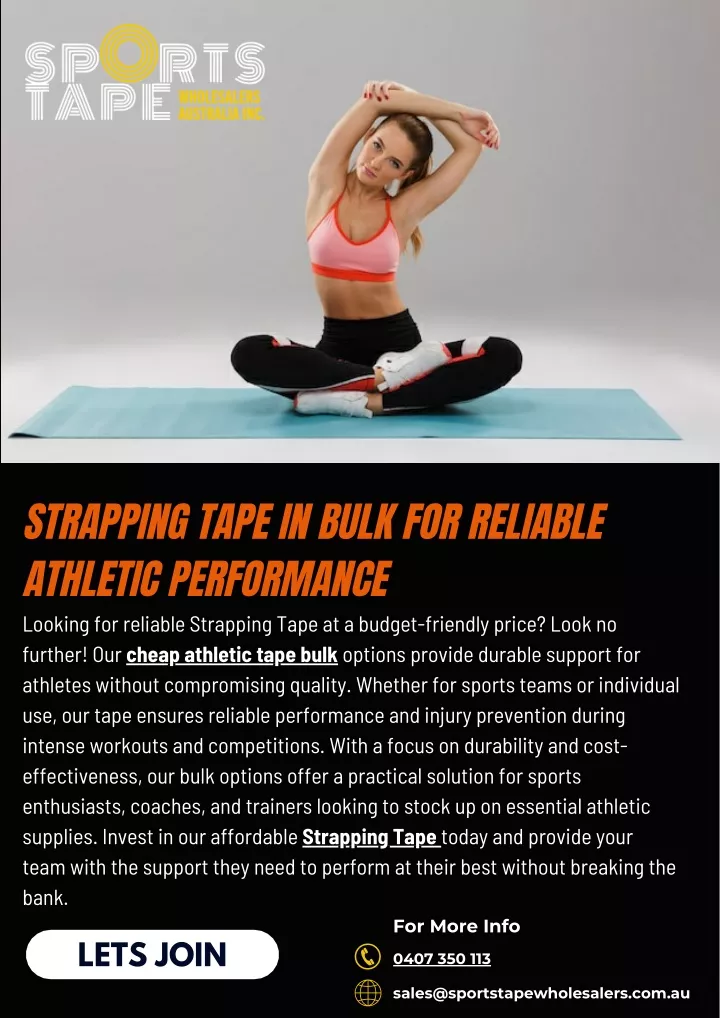 strapping tape in bulk for reliable athletic