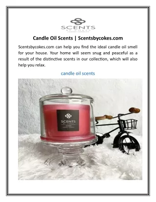 Candle Oil Scents  Scentsbycokes