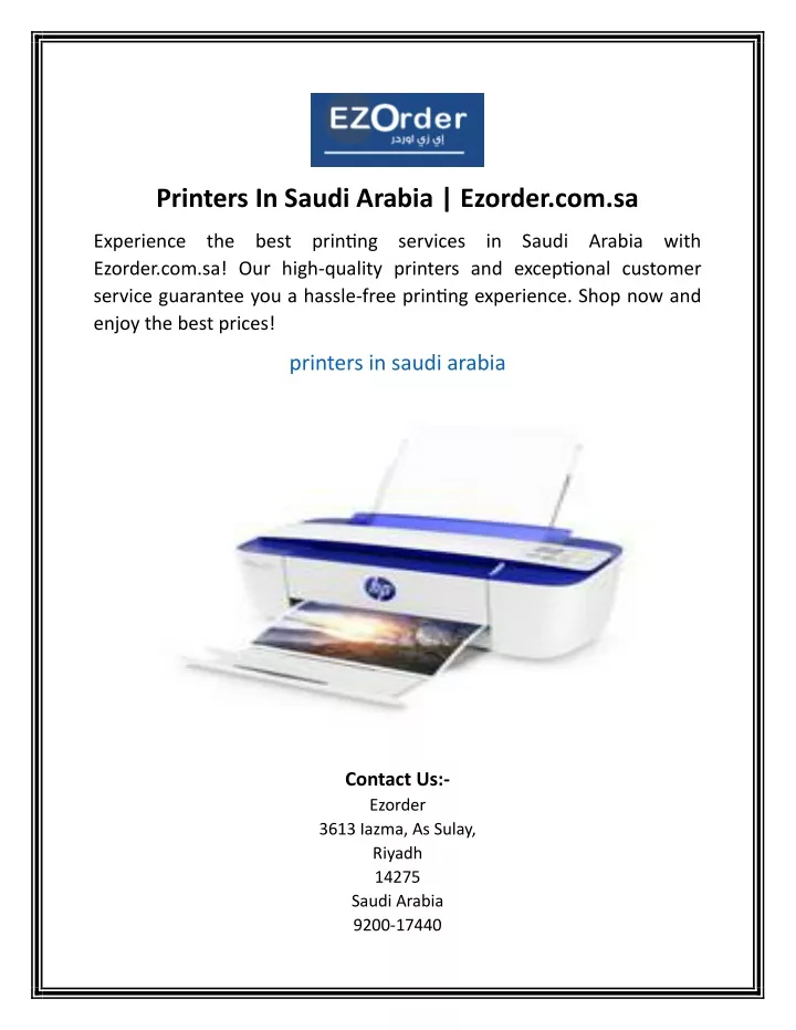printers in saudi arabia ezorder com sa