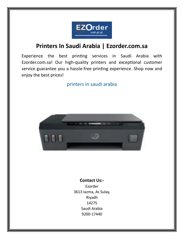 printers in saudi arabia ezorder com sa