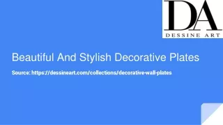 Beautiful And Stylish Decorative Plates