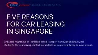Five reasons for car leasing in Singapore