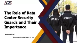 the role of data center security guards and their