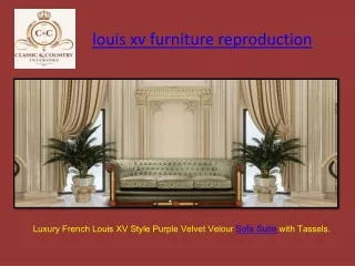 louis xv furniture reproduction PPT