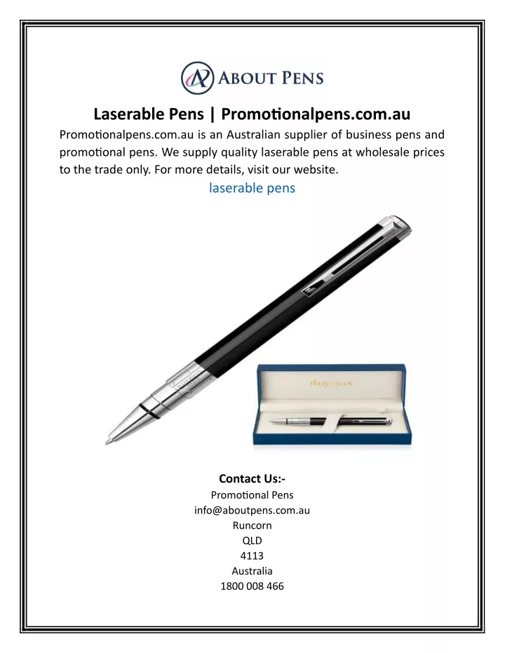 laserable pens promotionalpens