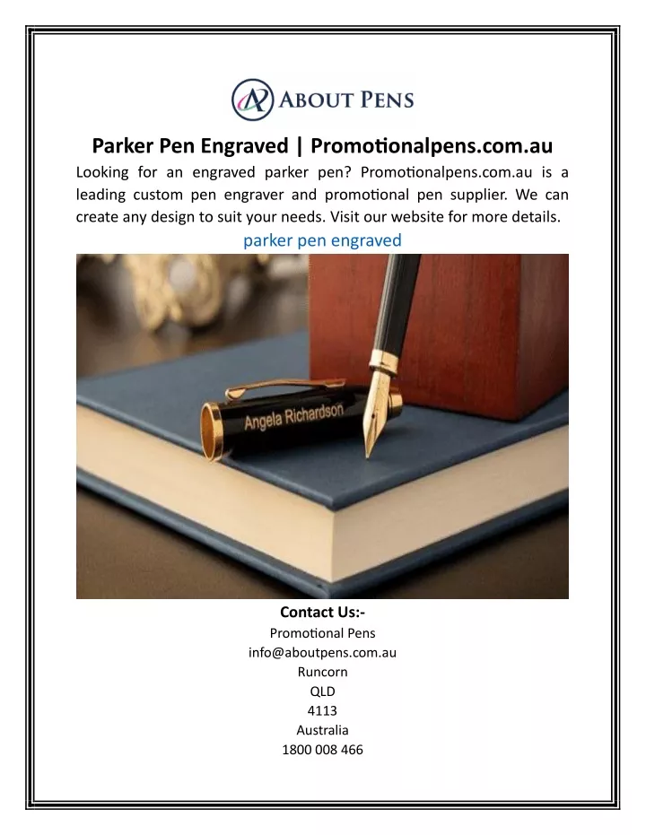parker pen engraved promotionalpens