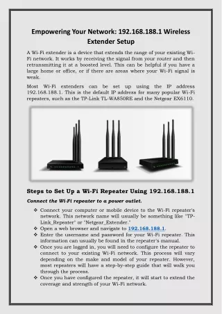 empowering your network 192 168 188 1 wireless