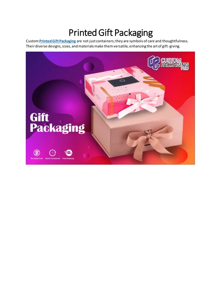 printed printed gift packaging gift packaging