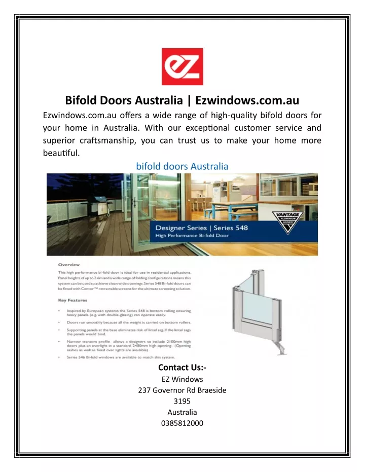 bifold doors australia ezwindows com au ezwindows