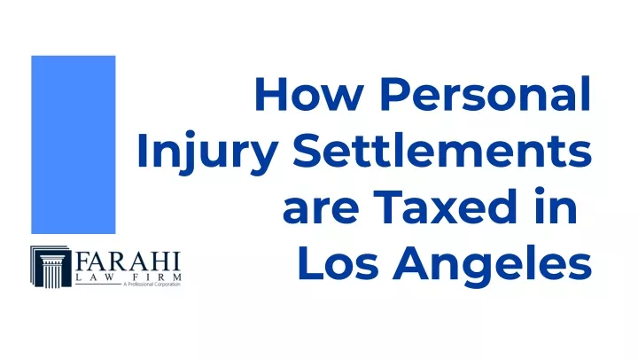 how personal injury settlements are taxed