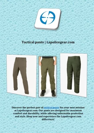 Tactical pants | Lapolicegear.com