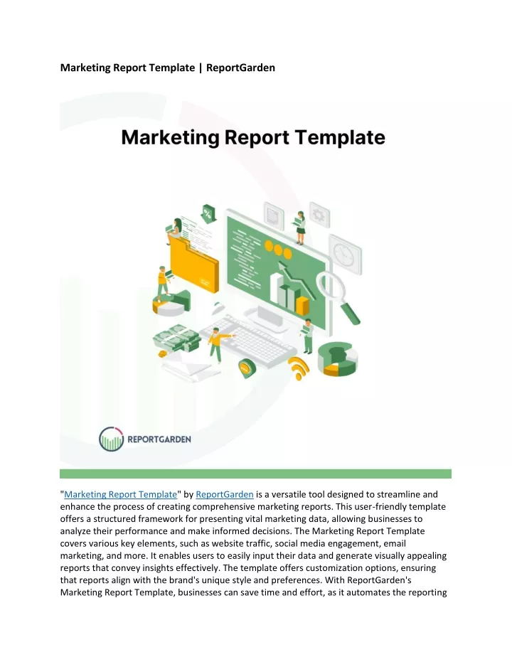 marketing report template reportgarden
