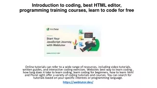 introduction to coding best html editor