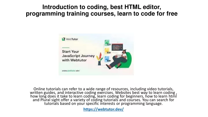 introduction to coding best html editor
