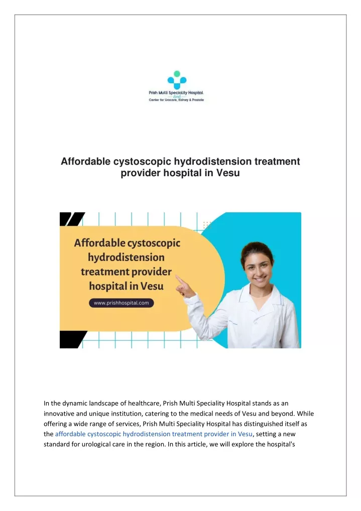 affordable cystoscopic hydrodistension treatment