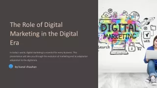 The Role of Digital Marketing in the Digital Era