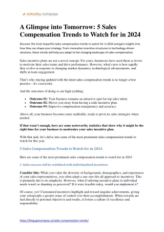 5 Sales Compensation Trends to Watch for in 2024