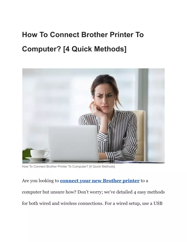 how to connect brother printer to