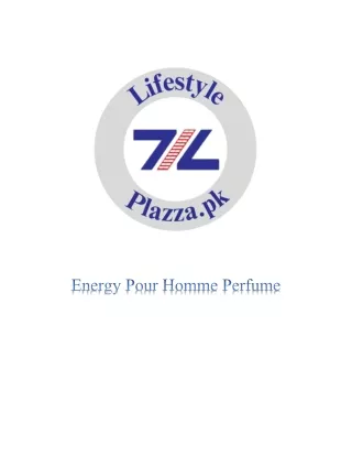 Energy Pour Homme Perfume