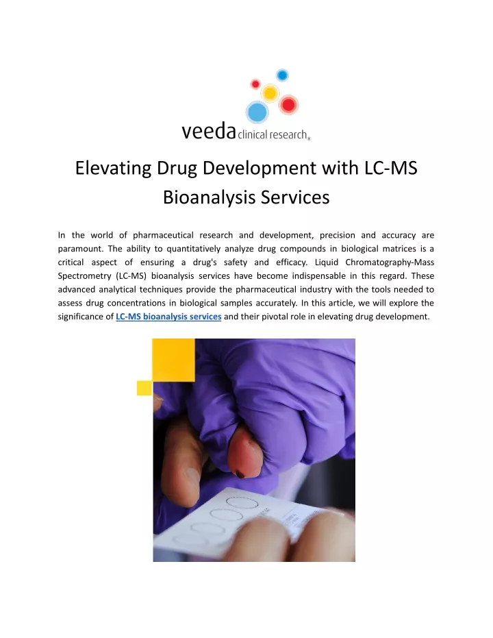 elevating drug development with lc ms bioanalysis