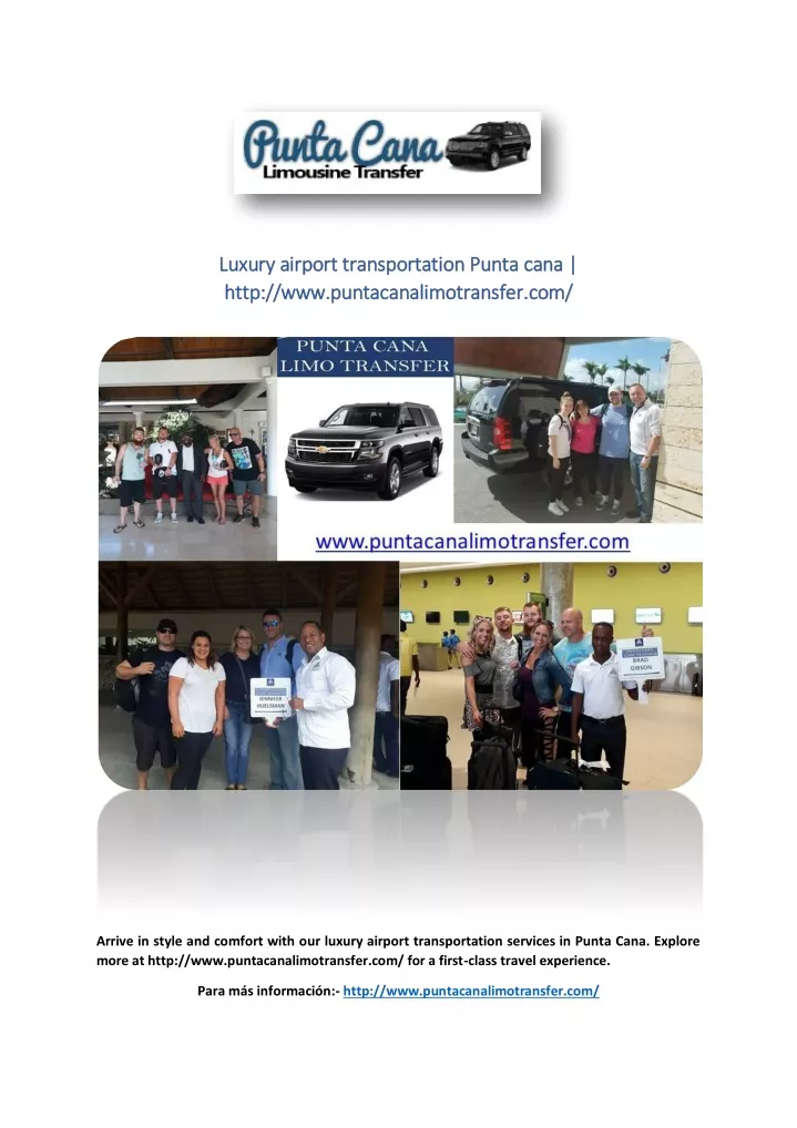 luxury airport transportation punta cana luxury