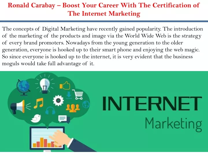 ronald carabay boost your career with