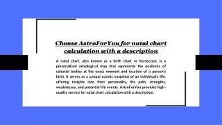 choose astroforyou for natal chart calculation