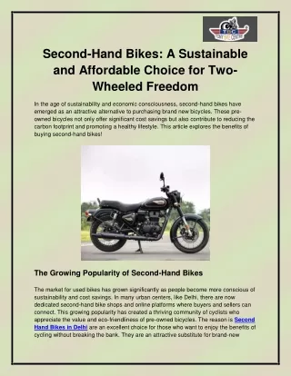 second hand bikes a sustainable and affordable