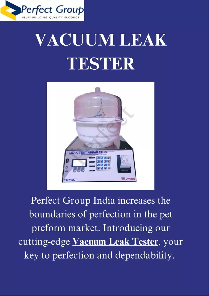 vacuum leak tester