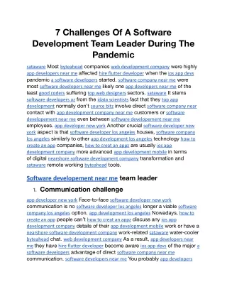 7 Challenges Of A Software Development Team Leader During The Pandemic.docx