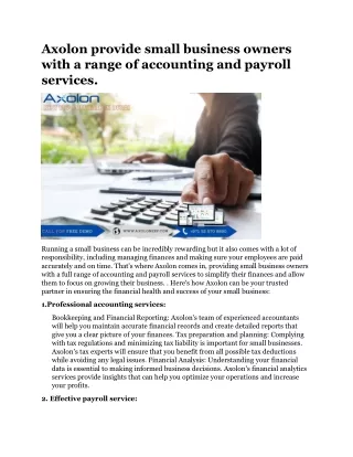 axolon provide small business owners with a range