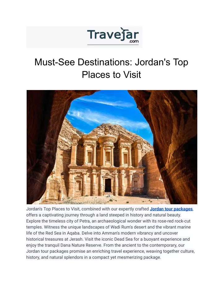 must see destinations jordan s top places to visit