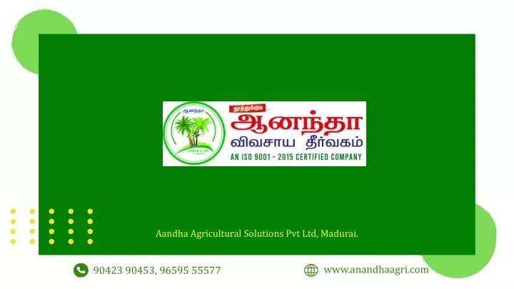 aandha agricultural solutions pvt ltd madurai