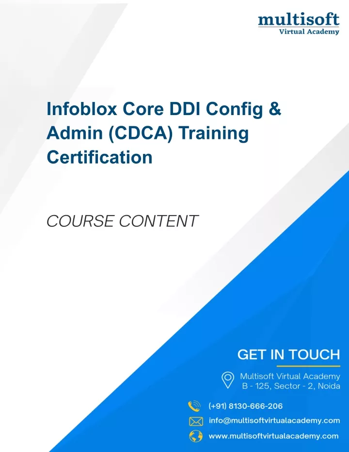 infoblox core ddi config admin cdca training