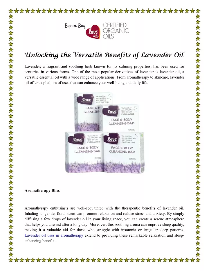 unlocking the versatile benefits of lavender