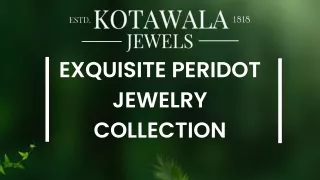 Exquisite Peridot Jewelry Collection