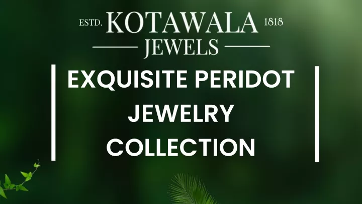 exquisite peridot jewelry collection