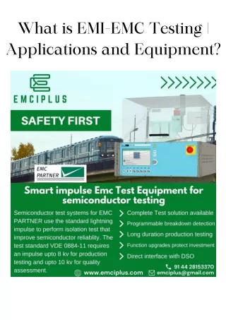 EMC/EMI Test Equipment/Systems by Emci Plus.