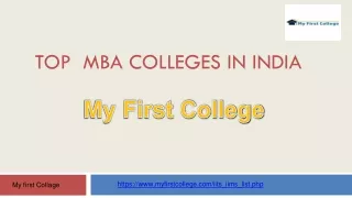 Top MBA Colleges and Universities in India - Admission, Courses, Fees and Placements