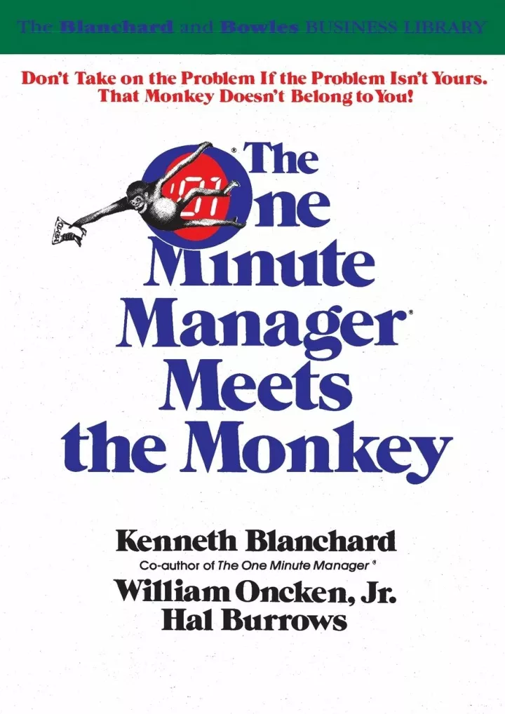 pdf the one minute manager meets the monkey