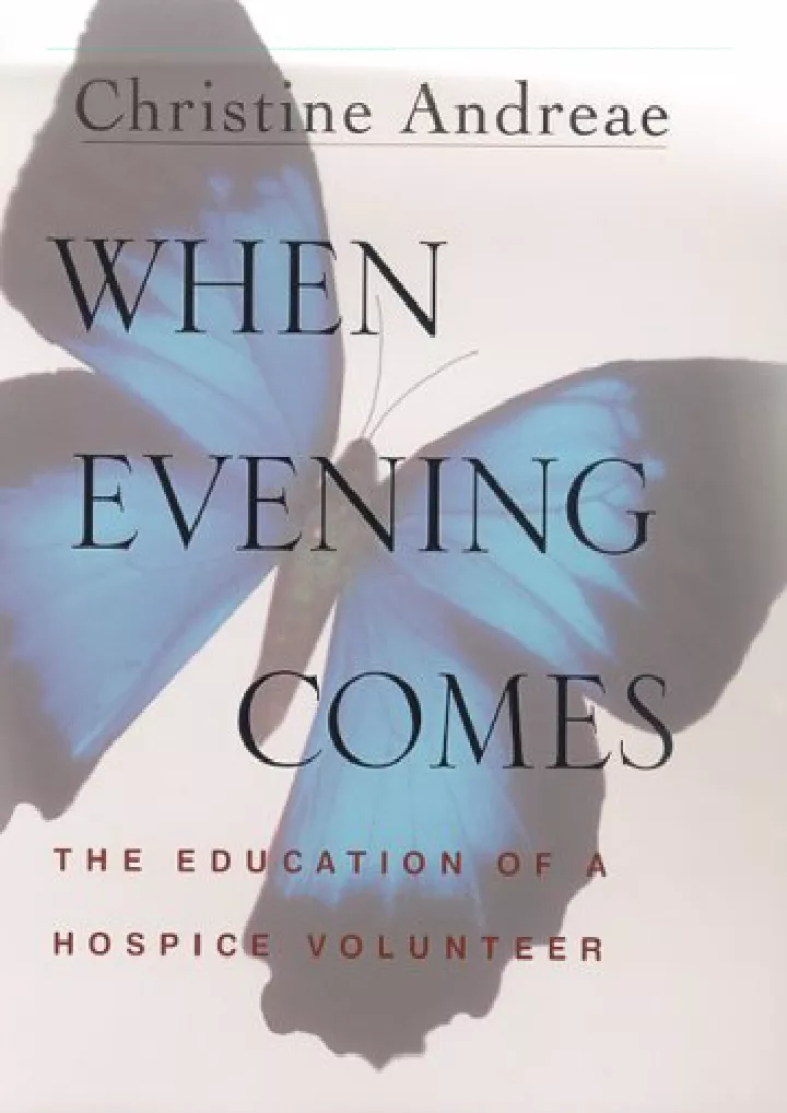 read pdf when evening comes the education