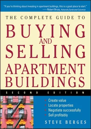 [PDF READ ONLINE]  The Complete Guide to Buying and Selling Apartment Buildings