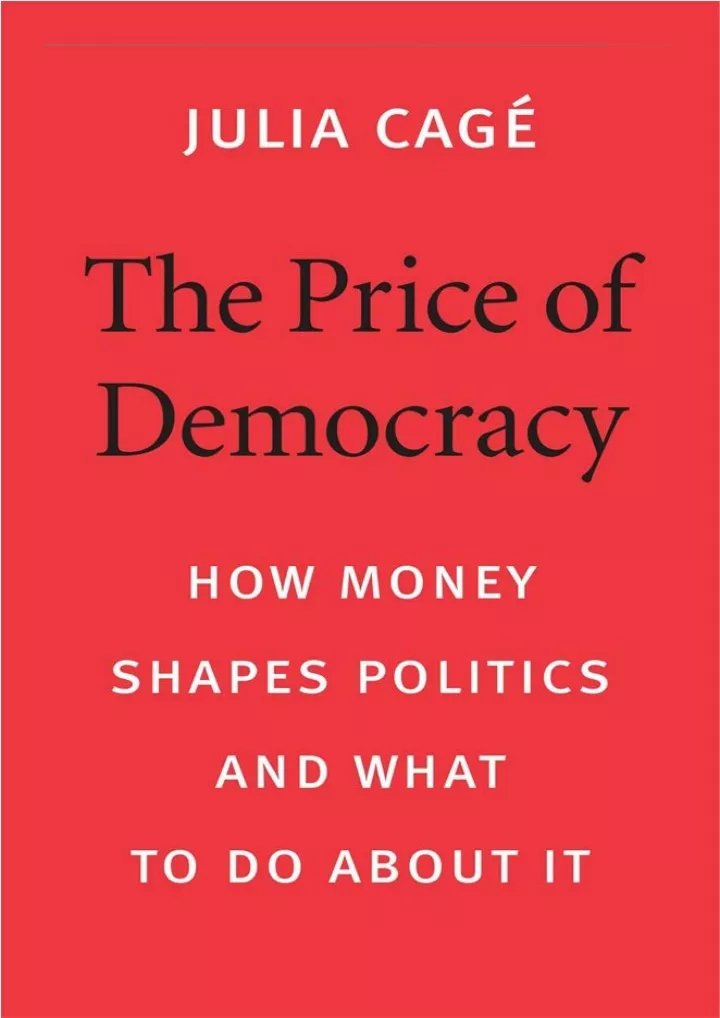 read ebook pdf the price of democracy how money