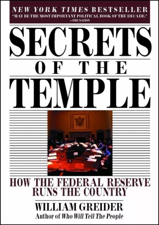 [READ DOWNLOAD]  Secrets of the Temple: How the Federal Reserve Runs the Country