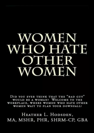 Read ebook [PDF]  Women Who Hate Other Women